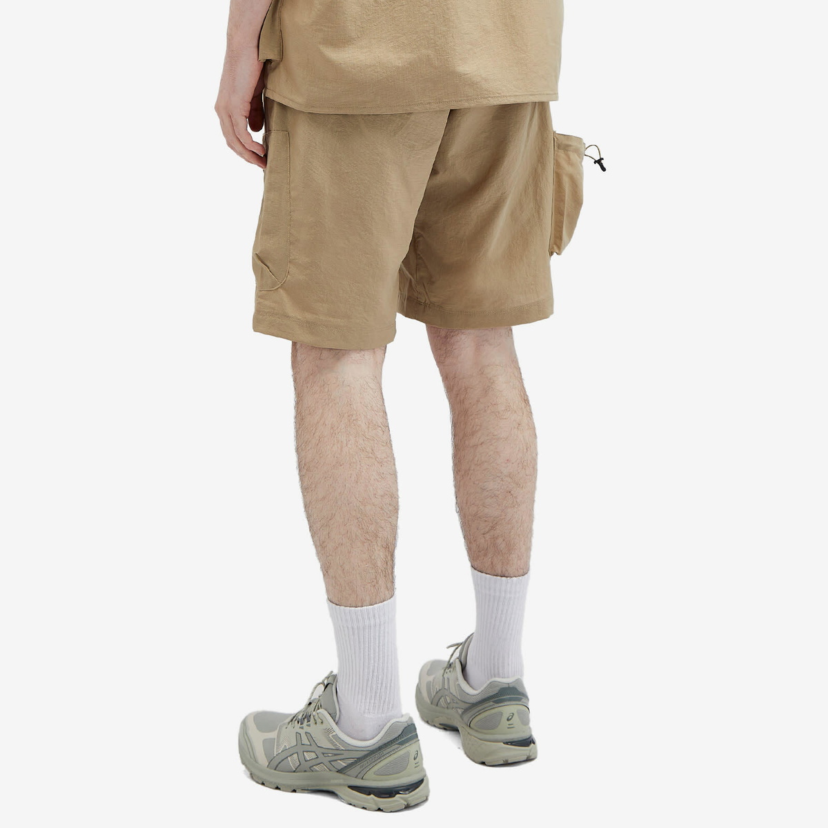 Nanga Men's Dot Air Utility Pocket Cargo Shorts in Beige