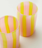 Aquazzura Casa Dolcevita Stripe set of 2 glass tumblers