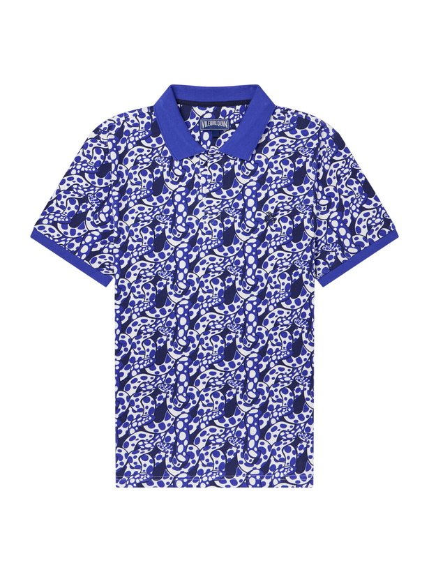 Photo: Vilebrequin - Printed Organic Cotton-Piqué Polo Shirt - Blue
