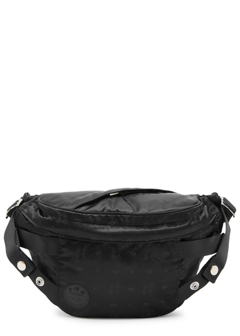 Porter Logo-monogram Jacquard Belt bag - Black - One Size