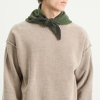 MHL by Margaret Howell Men's Tipped Scout Scarf in Green/Charcoal 
