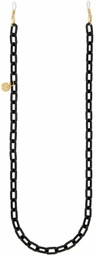 LINDA FARROW Black Square Sunglasses Chain