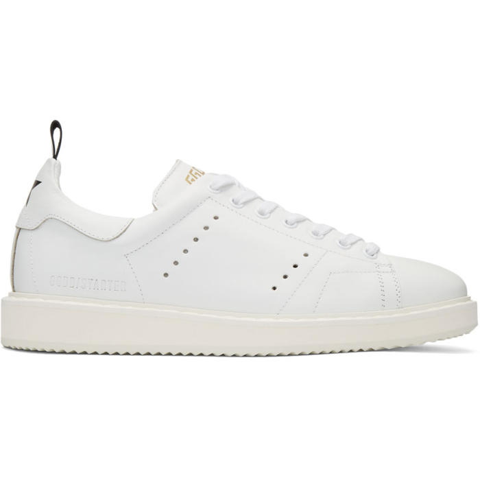 Photo: Golden Goose White Starter Sneakers 