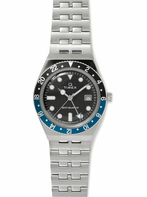 Photo: Timex - Q Timex GMT Reissue 38mm Stainless Steel Watch