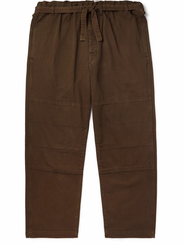 Photo: Lemaire - Judo Straight-Leg Garment-Dyed Cotton-Twill Trousers - Brown