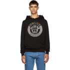 Versace Black Rainbow Embroidered Hoodie