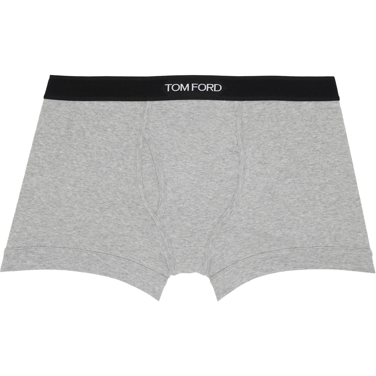 TOM FORD Two-Pack Black & Gray Cotton Boxer Briefs