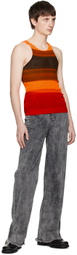 AGR Orange Striped Tank Top