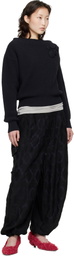 OPEN YY Navy Badge Applique Knit Pullover Sweater