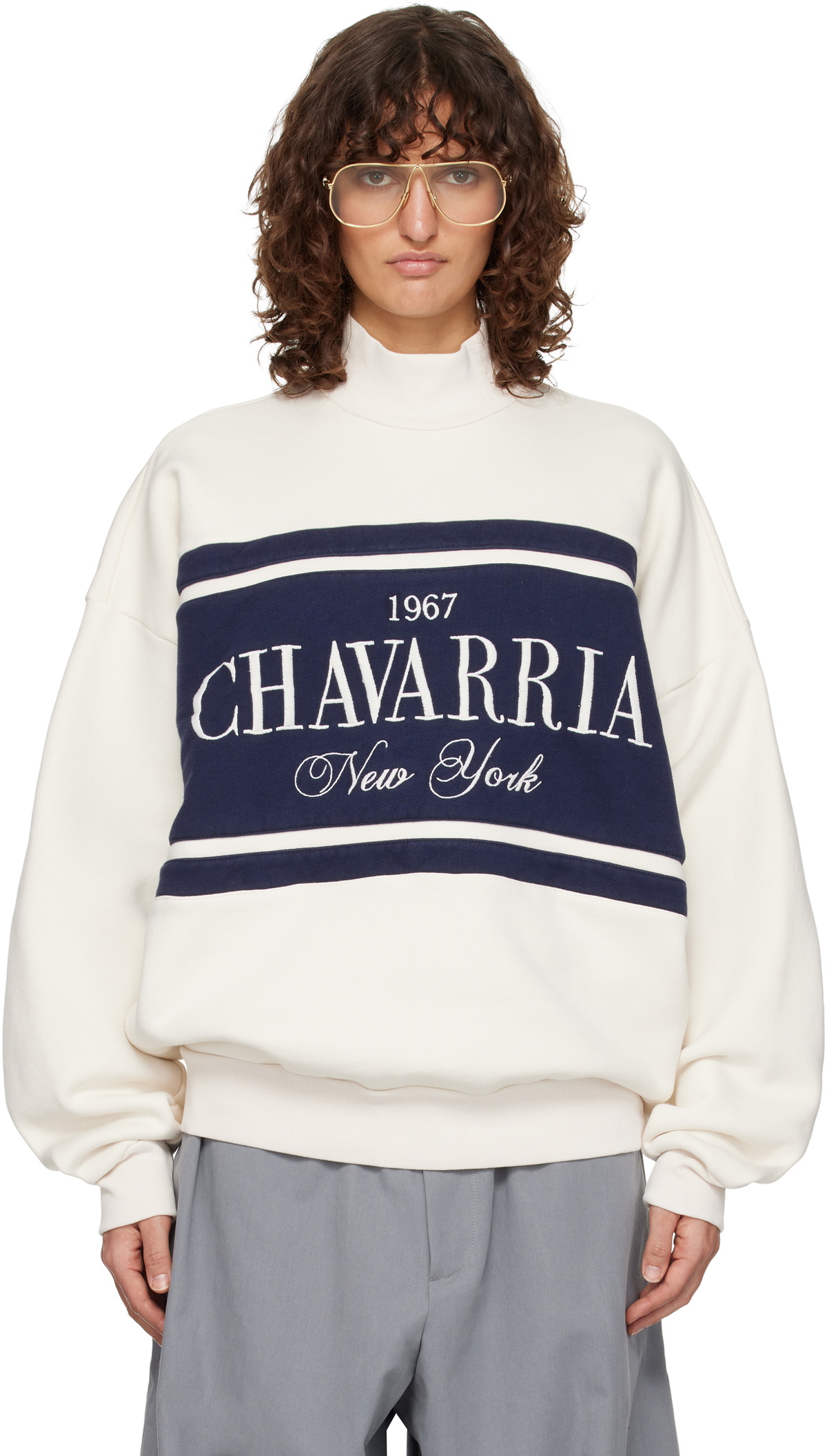 WILLY CHAVARRIA Off-White 'Chavarria' Stripe Gilroy Sweatshirt