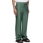 We11done Green Wool Basic Trousers