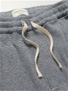 Oliver Spencer Loungewear - Slim-Fit Striped Cotton-Jersey Sweatpants - Blue