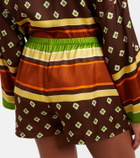 Faithfull Tia printed satin shorts
