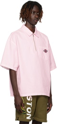 Heron Preston Pink Zip Polo
