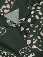 Desmond & Dempsey - Jag Printed Cotton Pyjama Set - Green