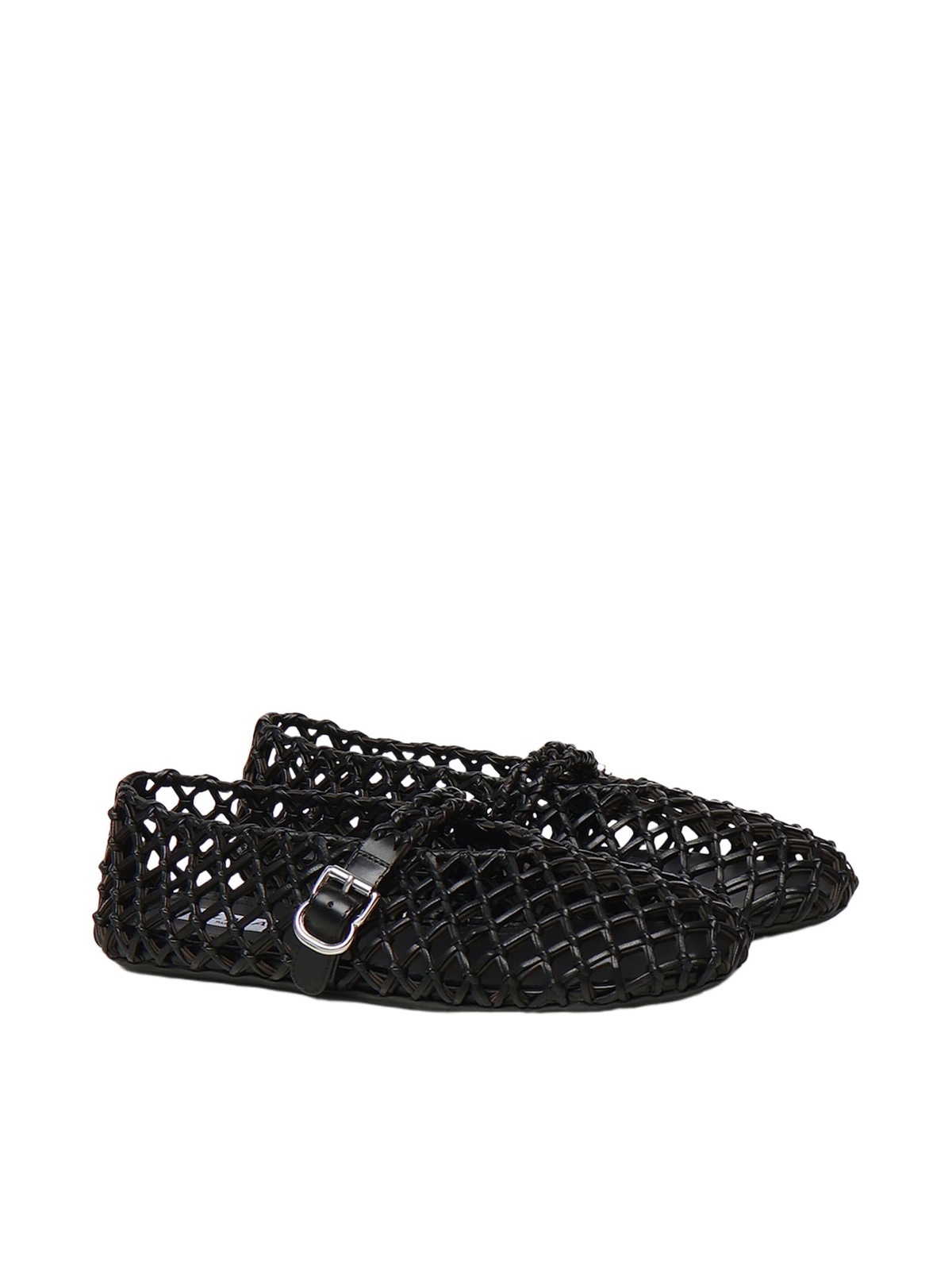 Alaia Flat Ballerinas In Interwoven Lamb Leather