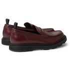 Officine Creative - Lydon Polished-Leather Penny Loafers - Burgundy