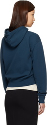 ANINE BING Navy Debbie Shrunken 'Paris' Hoodie