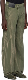 JW Anderson Green Twisted Jeans
