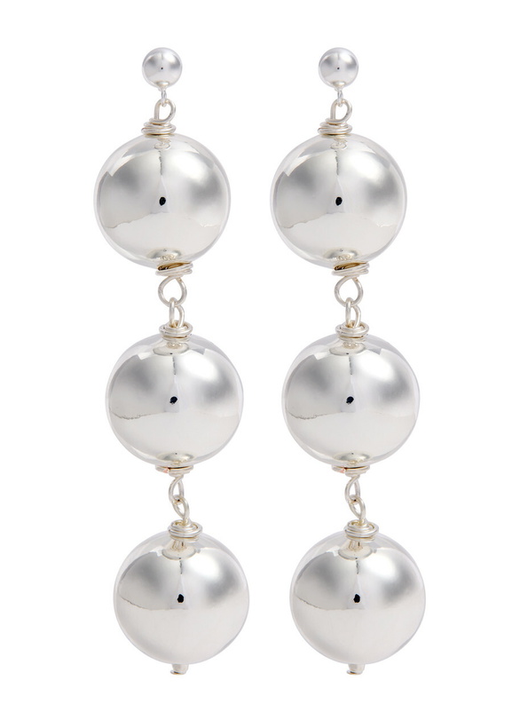 Photo: Pearl Octopuss.y Sterling Silver Sphere Drop Earrings - One Size