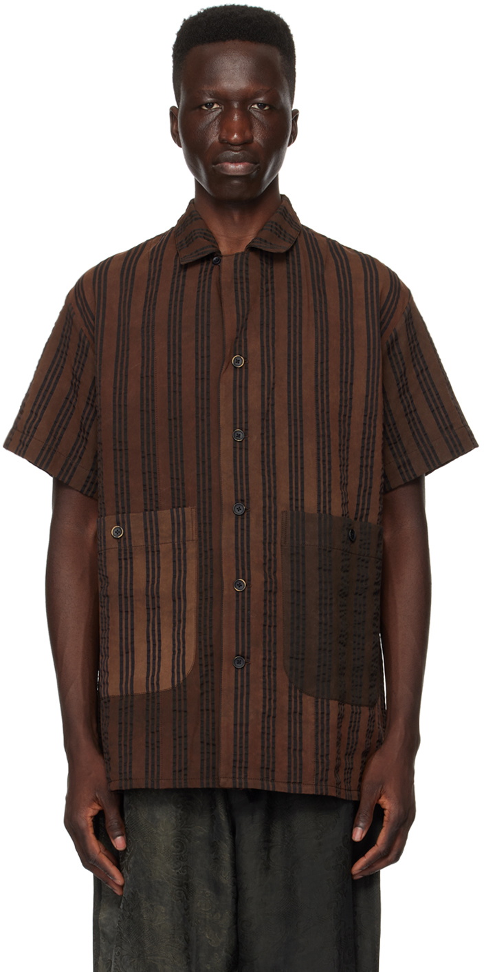 UMA WANG Brown Terry Shirt