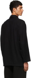 Lemaire Black Brushed Cotton Pyjama Shirt