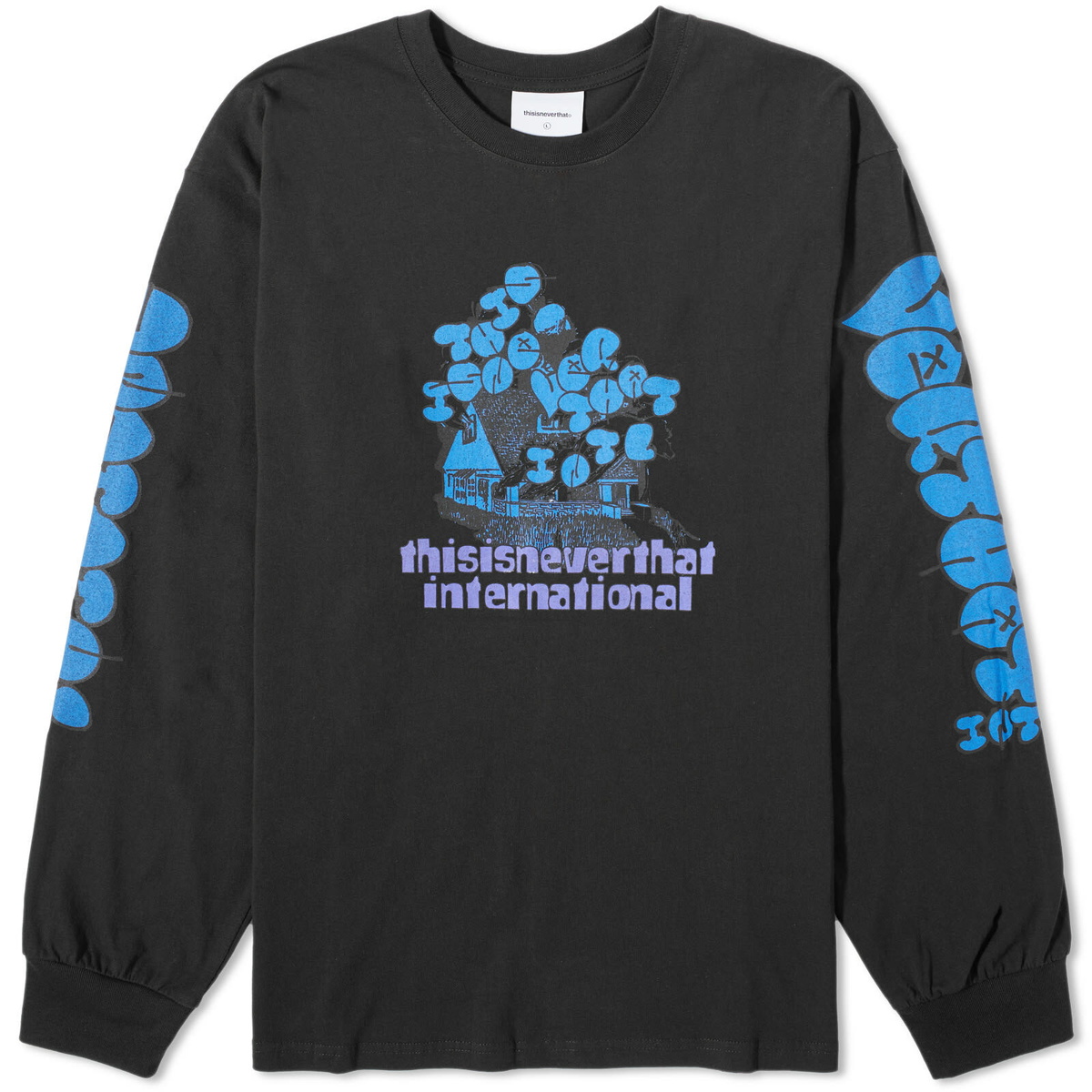 thisisneverthat Men's House Long Sleeve T-Shirt in Black