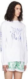 Carne Bollente White Printed Long Sleeve T-Shirt