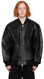 Diesel Black L-Pritts Leather Jacket