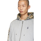 Burberry Grey Check Kurke Hoodie