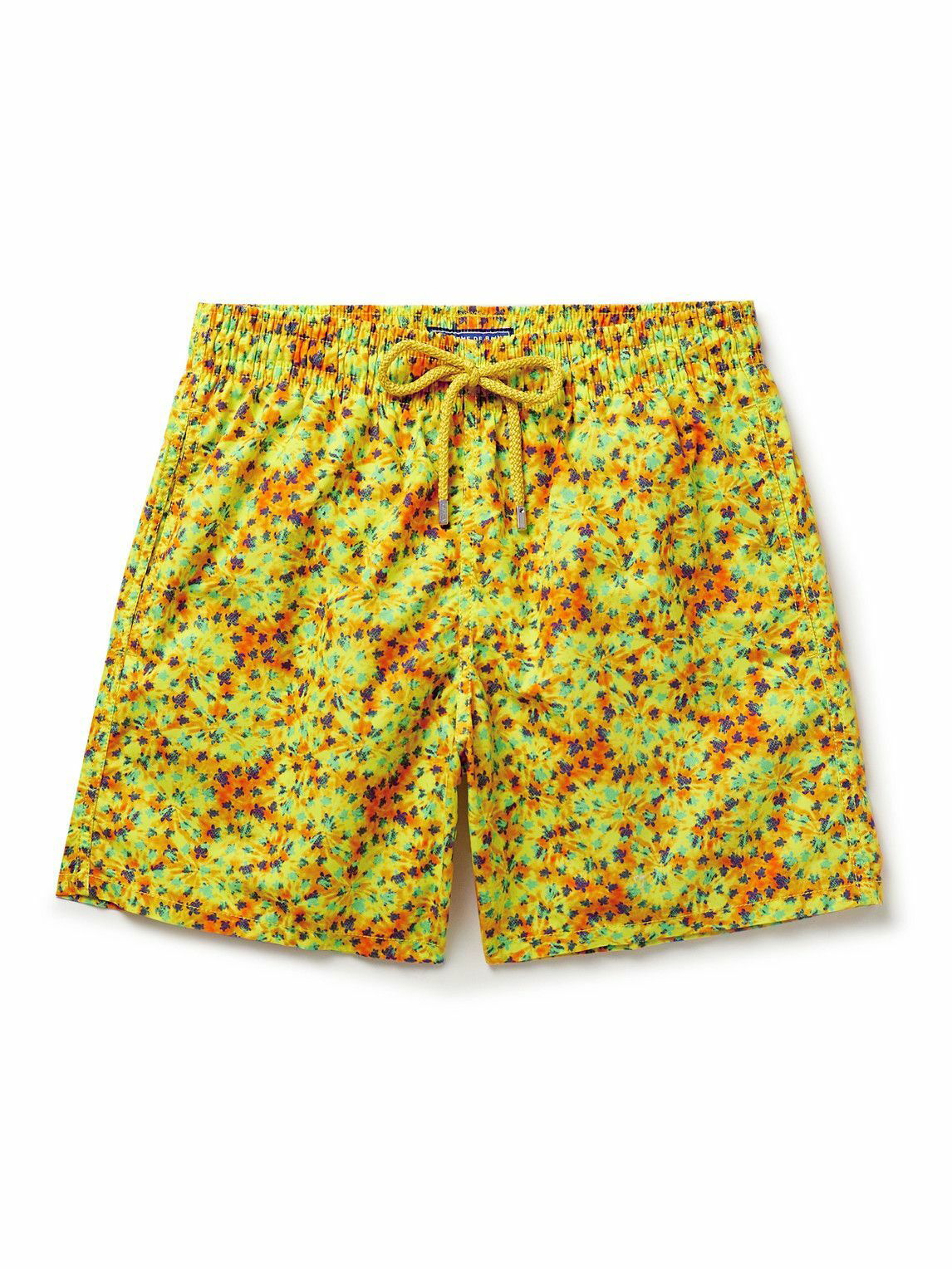 Photo: Vilebrequin - Moorea Straight-Leg Mid-Length Printed ECONYL® Swim Shorts - Yellow