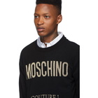 Moschino Black Couture Crewneck Sweater