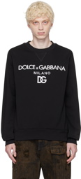 Dolce & Gabbana Black Embroidered Sweatshirt
