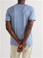 Sunspel - Striped Cotton-Jersey T-Shirt - Blue