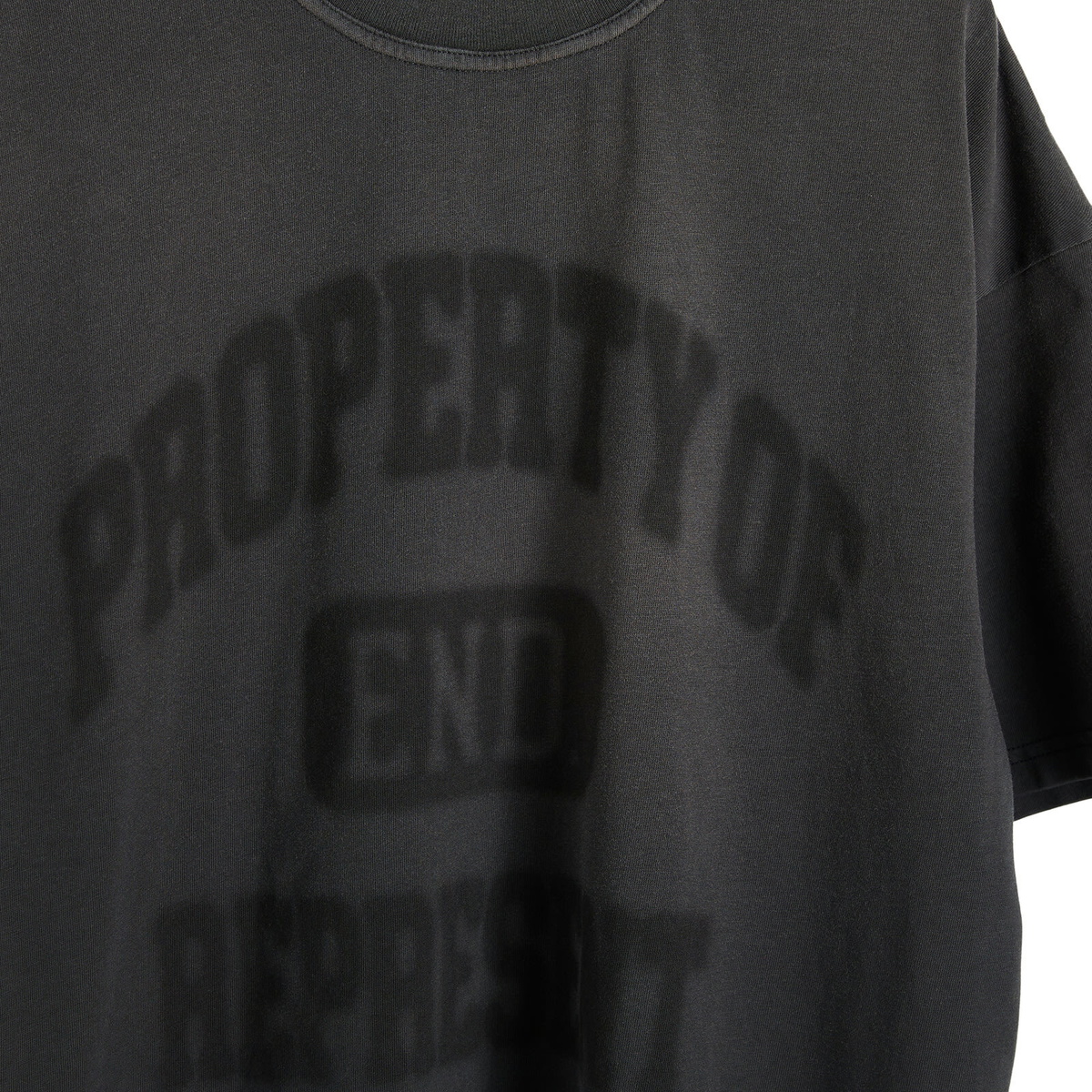 END. x Represent Property Of T-Shirt in Stained Black