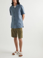 NN07 - Armi Straight-Leg Linen Cargo Shorts - Green