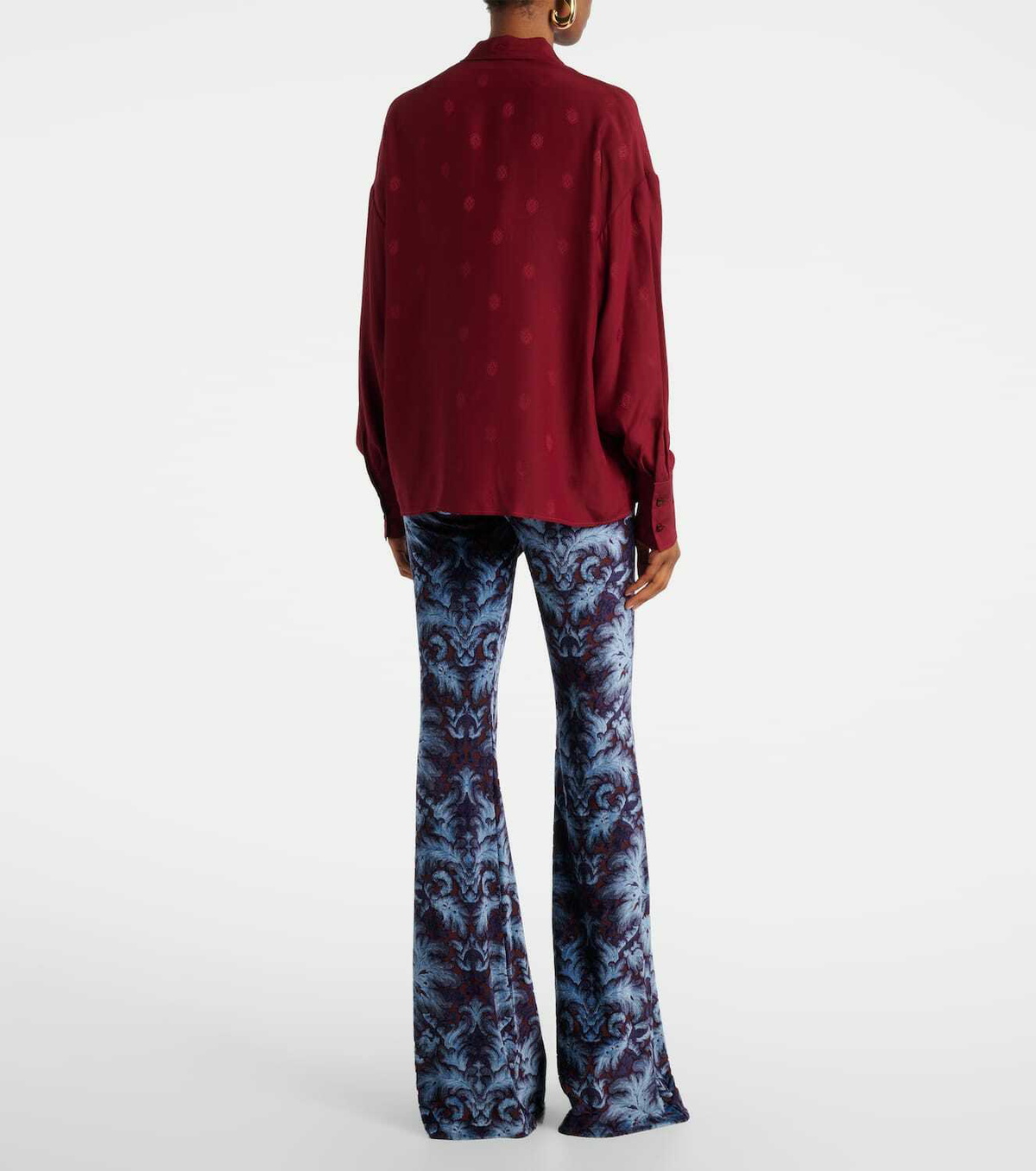 Etro Jacquard silk crêpe de chine blouse