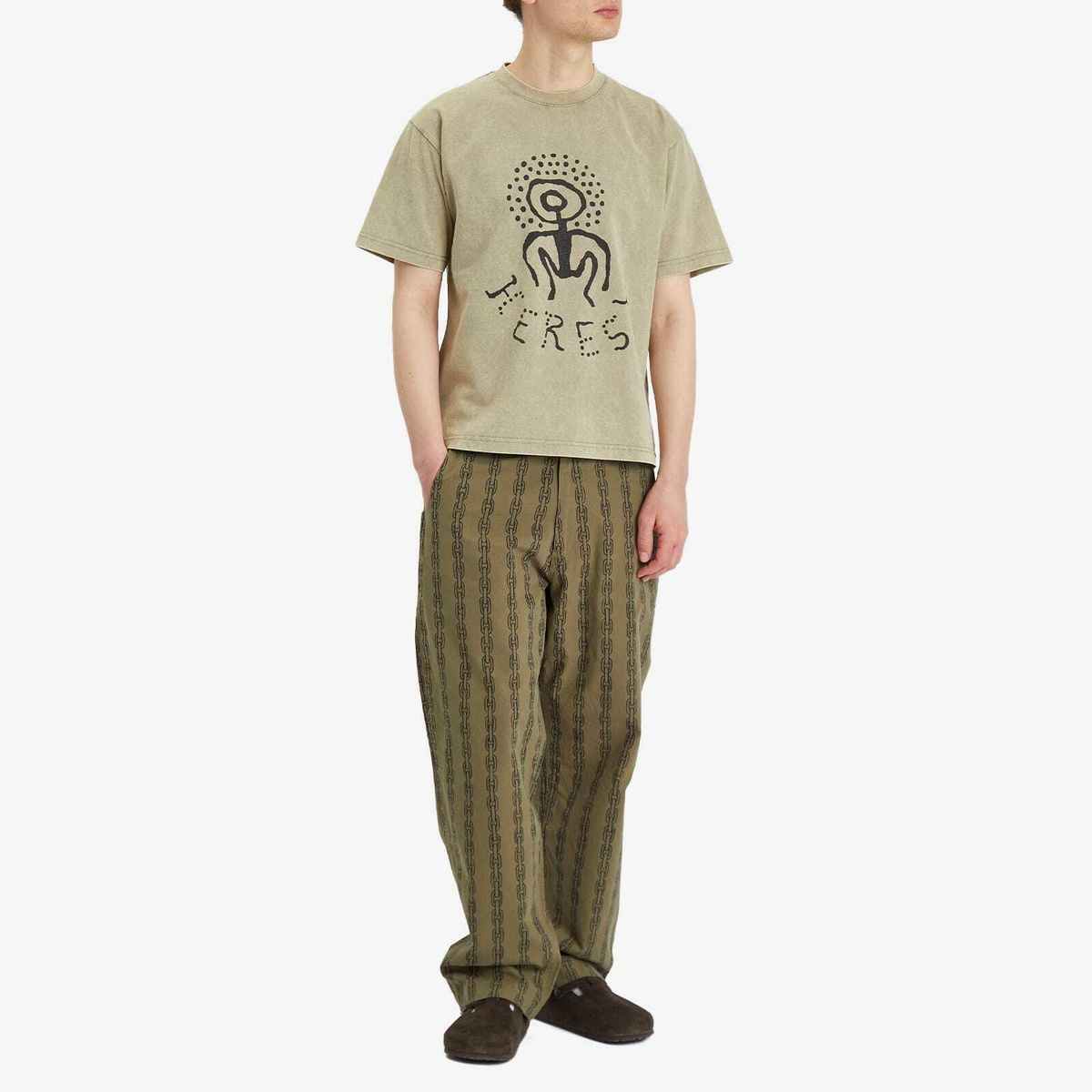 Heresy Men's Chain Trousers in Green