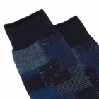 Anonymous Ism Patchwork Crew Sock in Navy