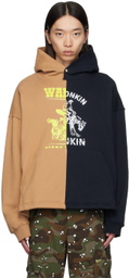 AFTER PRAY Beige & Navy Opposition Half Panel Hoodie