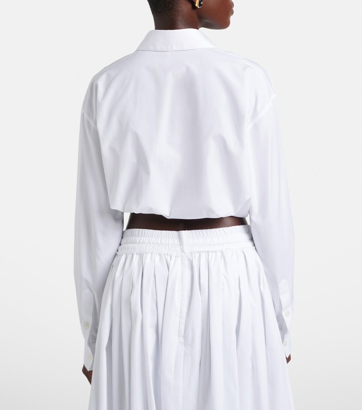 Dolce&Gabbana Cropped cotton poplin shirt