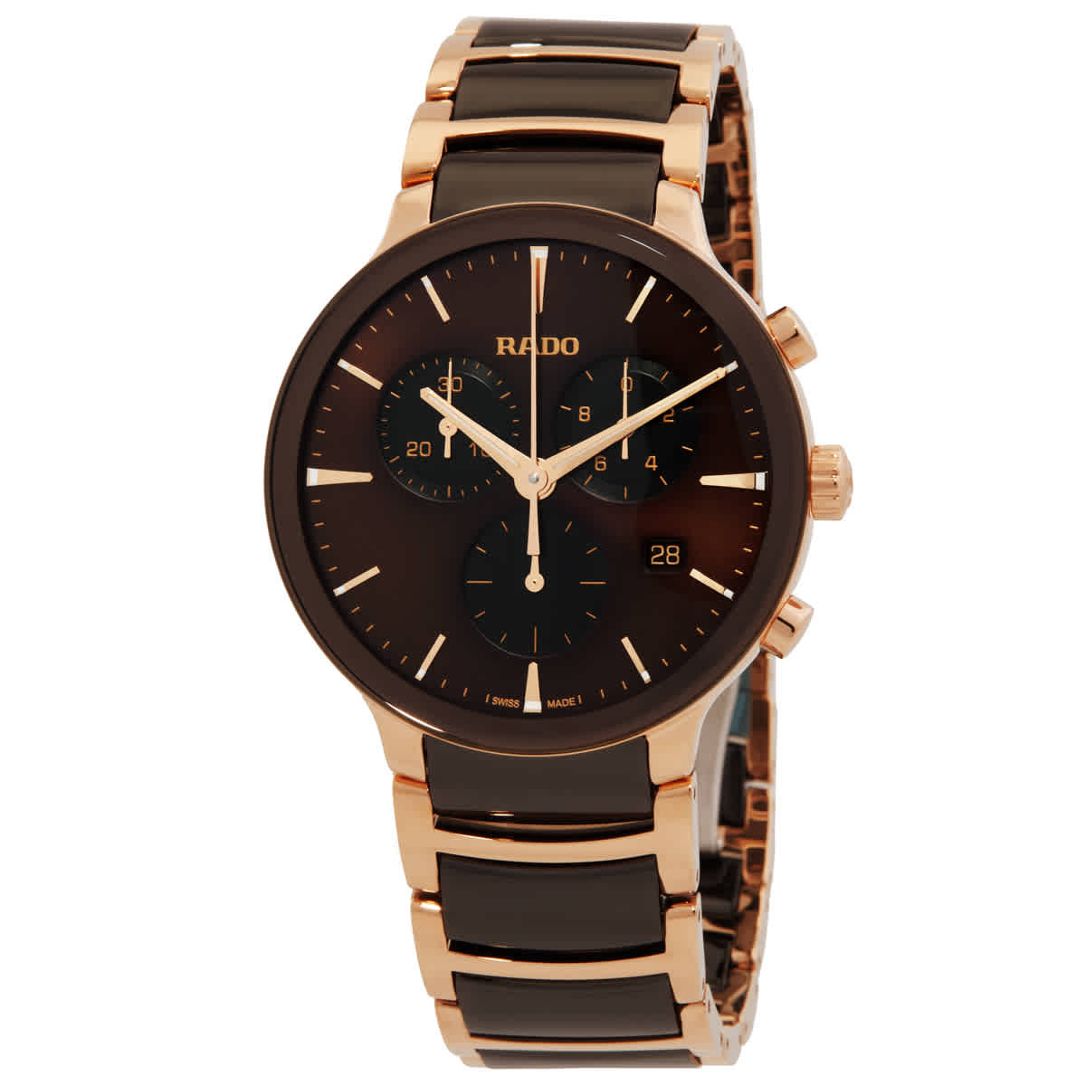 Rado Centrix Chronograph Quartz Brown Dial Mens Watch R30212302