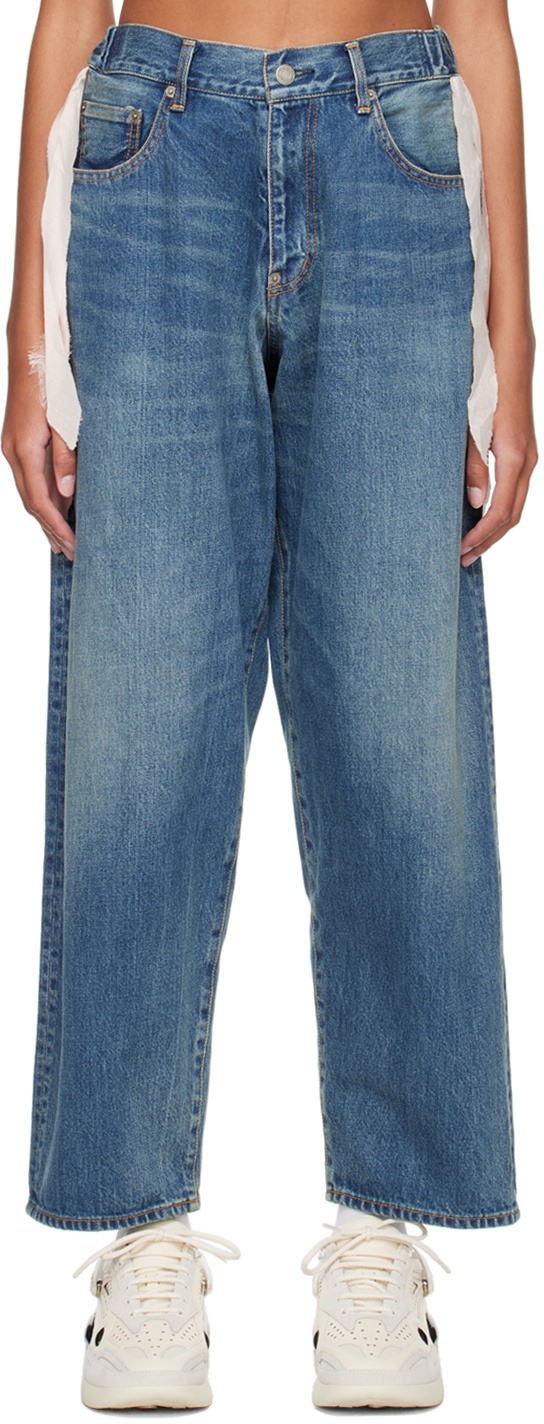 Undercover Blue Fringed Jeans Undercover