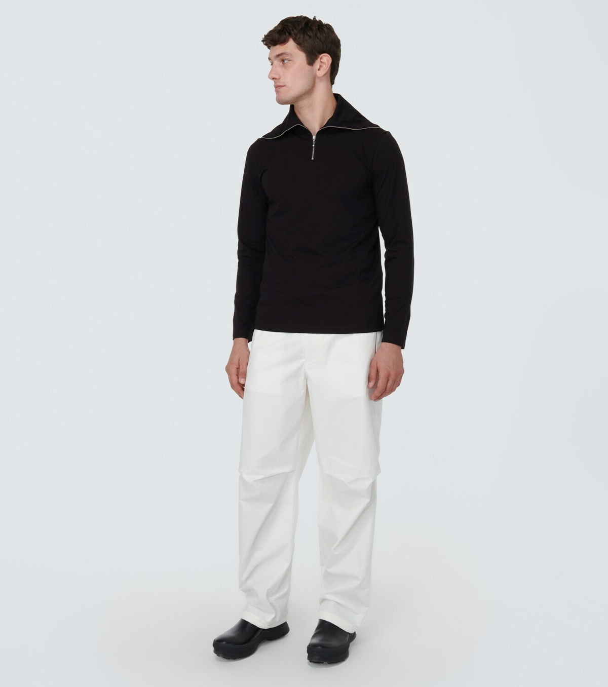 Stretch-jersey leggings in white - Jil Sander