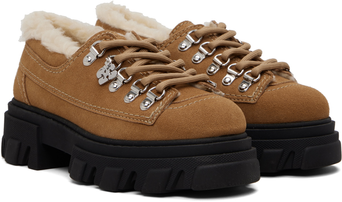 GANNI Tan Cleated Derbys