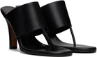 The Row Black Signum Heeled Sandals