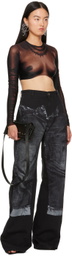 Jean Paul Gaultier Brown Graphic Long Sleeve T-Shirt
