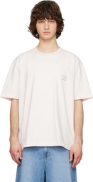 Solid Homme Pink Solid Tweed Back Logo Short Sleeve T-shirt