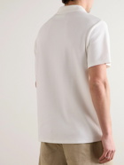 FRAME - Cotton-Piqué Polo Shirt - White