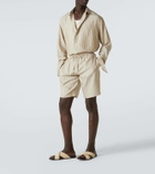 Le Kasha Striped silk shorts